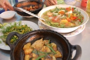 A typical Mekong lunch