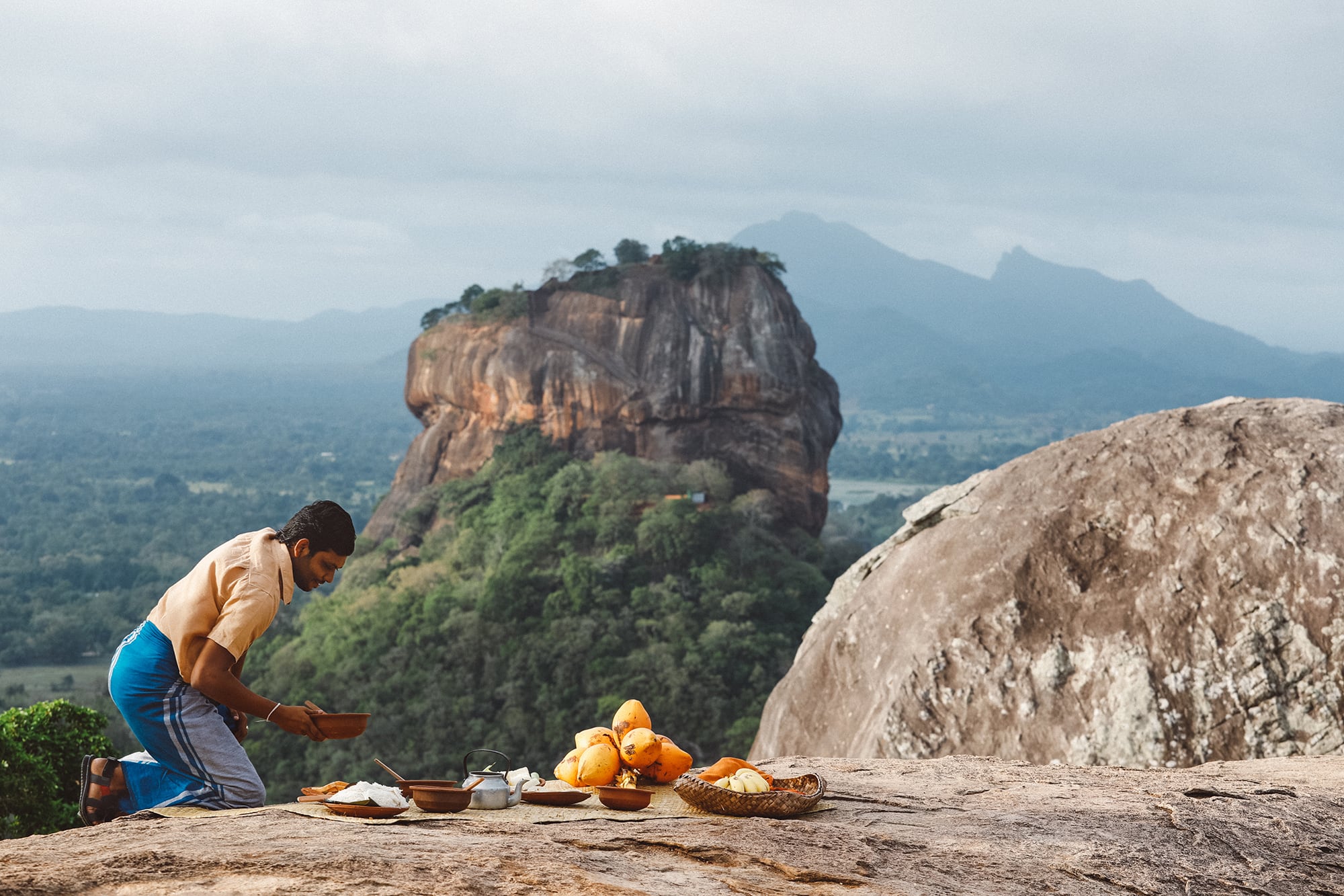 View of Sigiriya Rock in Sri Lanka