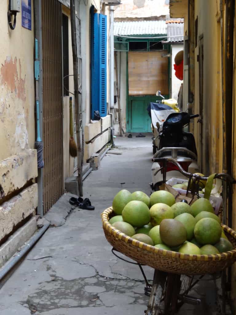 Narrow alleyways of Hanoi
