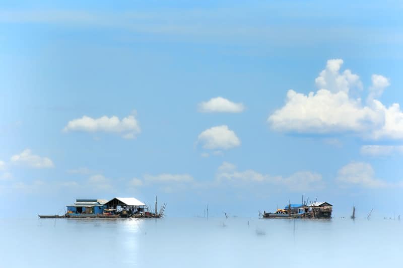 The floating village on Tonle Sap lake