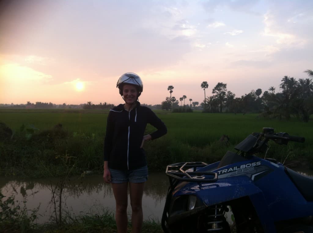 Lucy takes a Sunset quad bike tour
