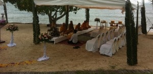 Renewal of vows by the beachside (courtesy of the Napasai)