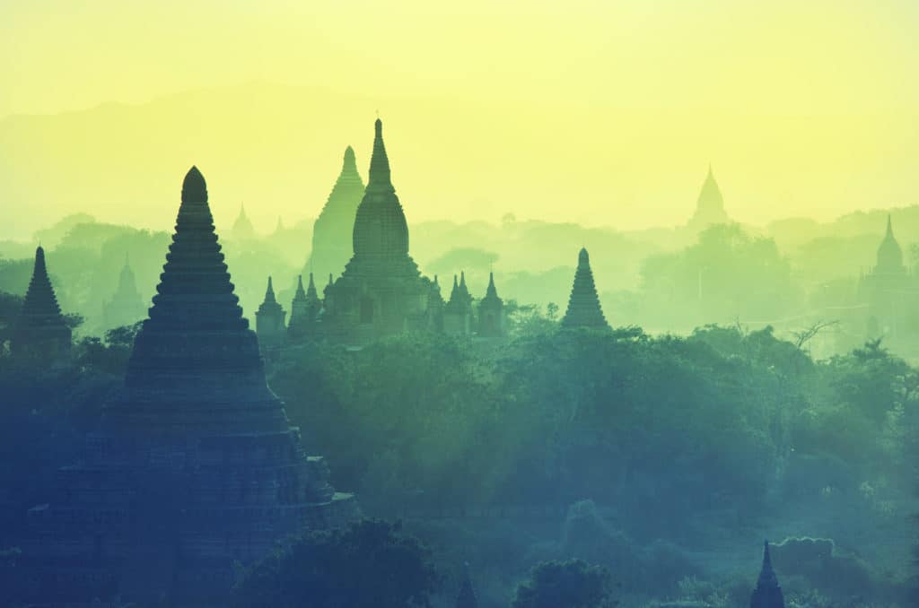 Bagan at sunset