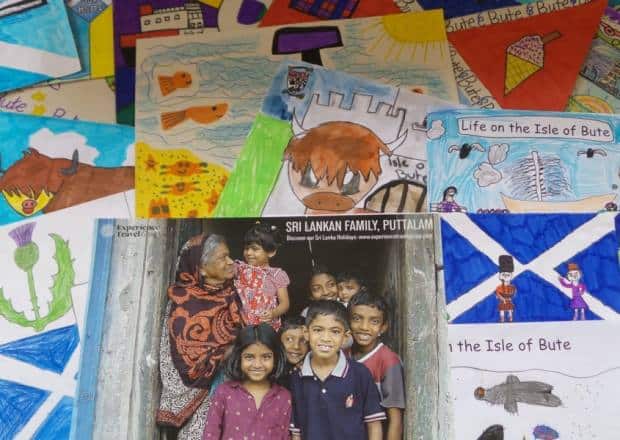 ETG Poster of Puttalam Family with Bute Island children's drawings, Scotland 