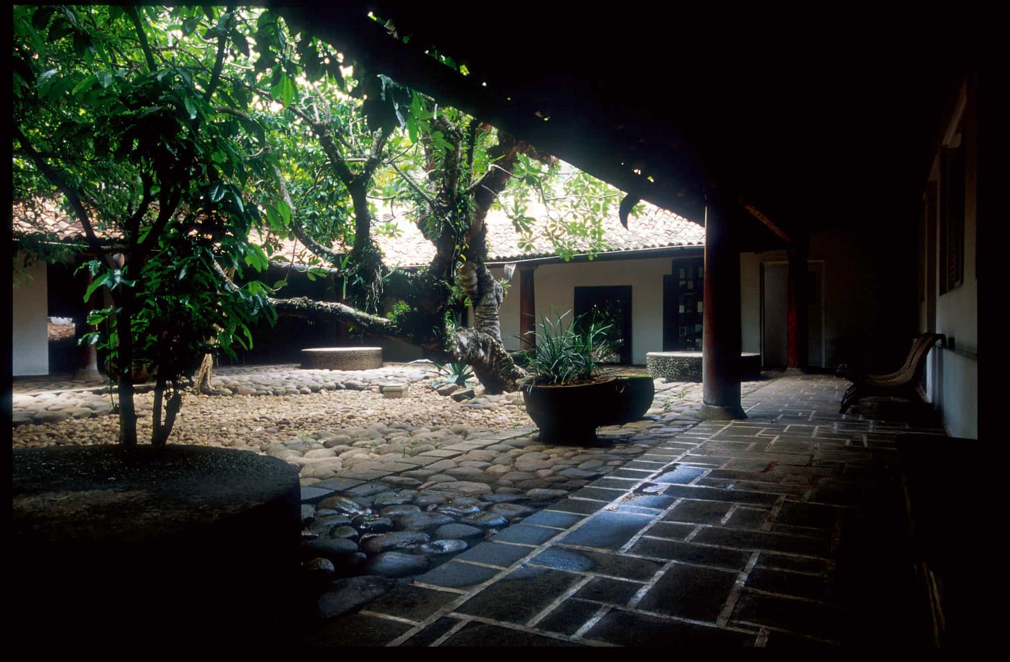 the courtyard of Ena de Silva House, Colombo