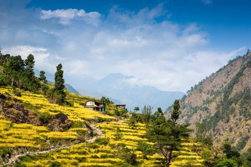 Scenic view of the Himalaya mountains