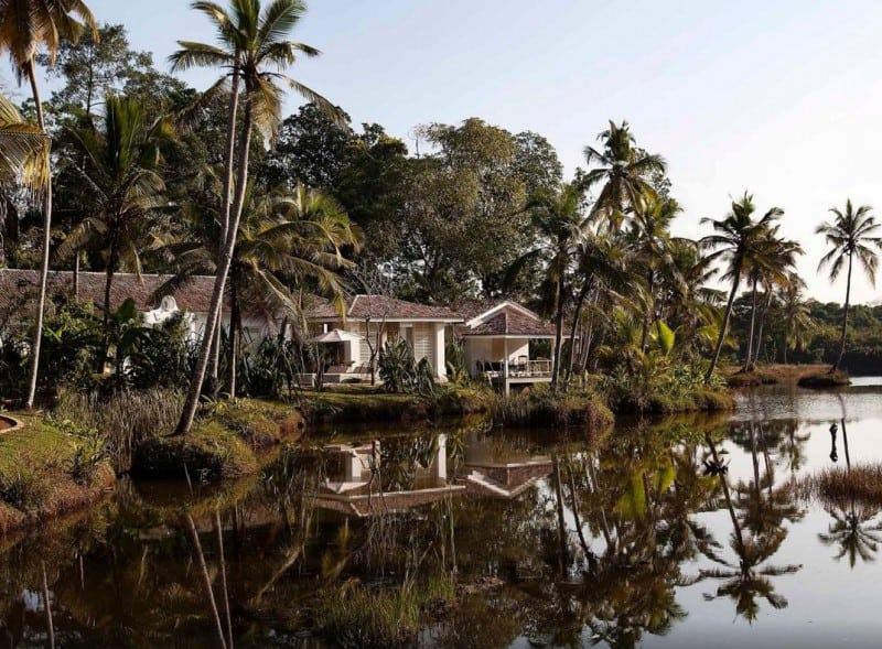 Honeymoon Suite at Duwa Villa in Sri Lanka looking over a lagoon