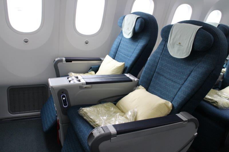 Two Vietnam Airlines premium economy seats