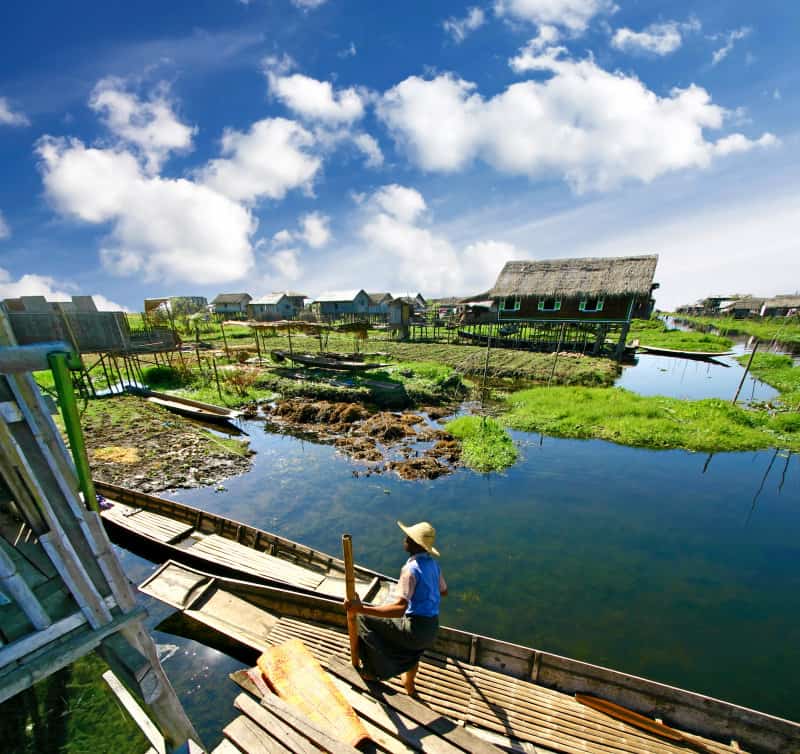 Life on water, settlement on the Inle Lake, Burma (Myanmar)