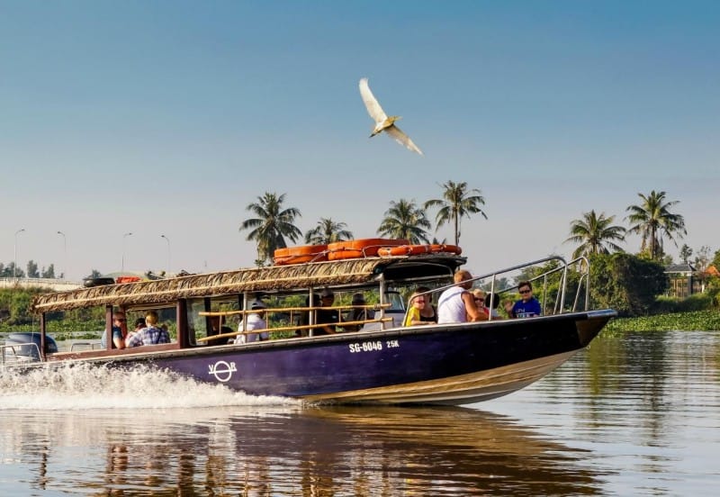 Boat on the Mekong in Vietnam