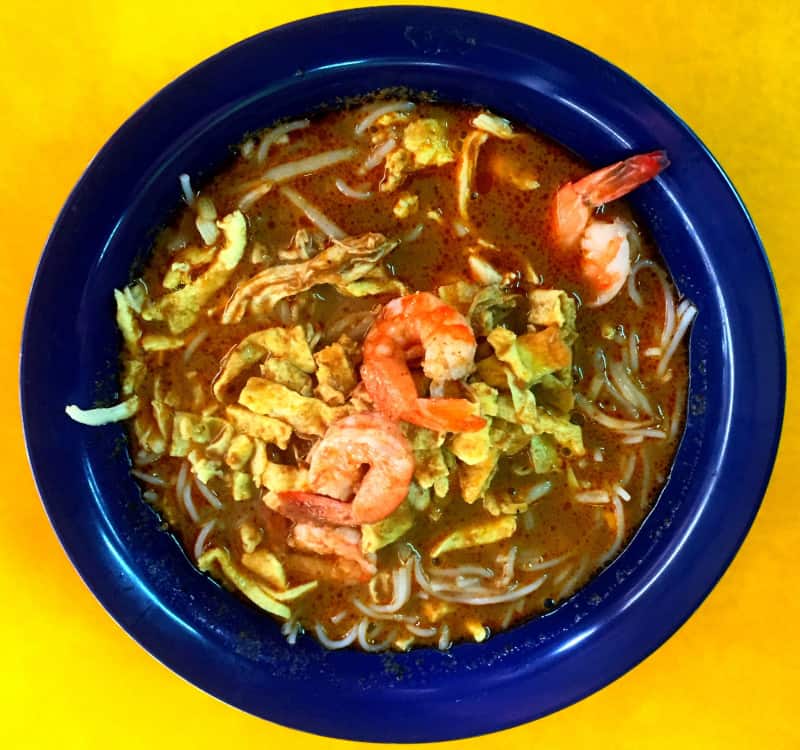 Laksa is a spicy noodle soup very popular in Malaysia and Singapore