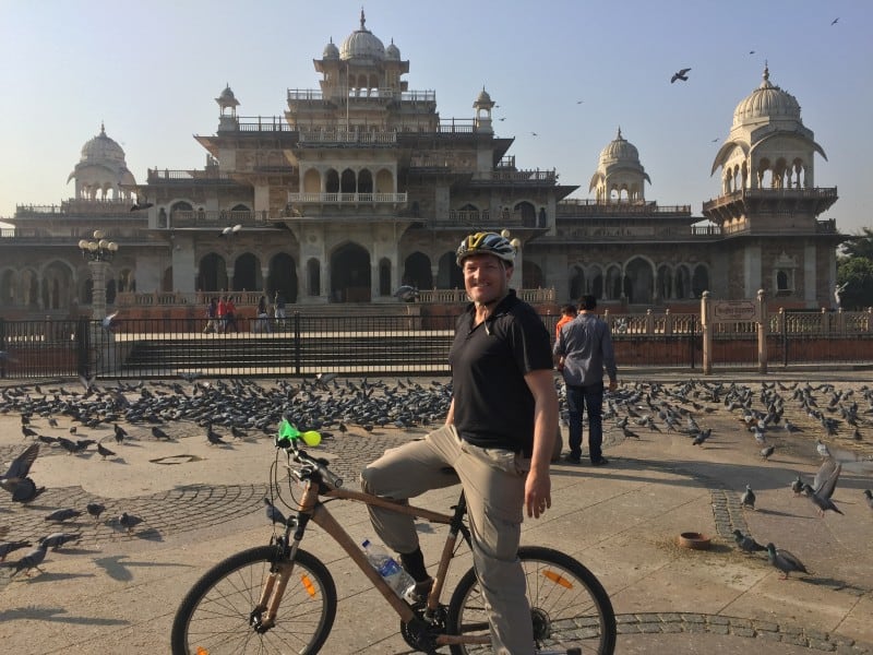 Robin on a cycle tour of Jaipur