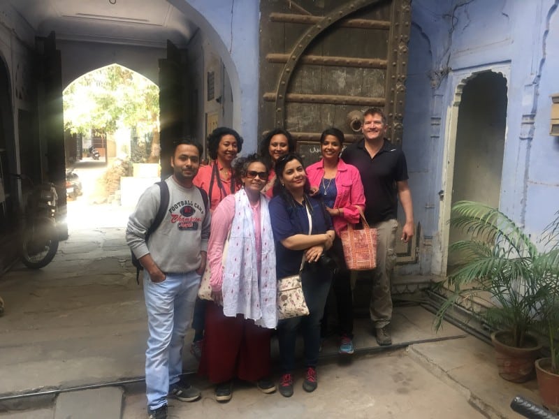 Robin with the local designers on his Jaipur walking tour