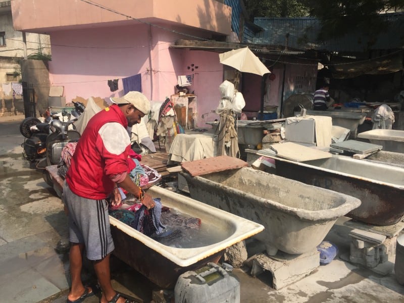 Traditional laundrette in Delhi