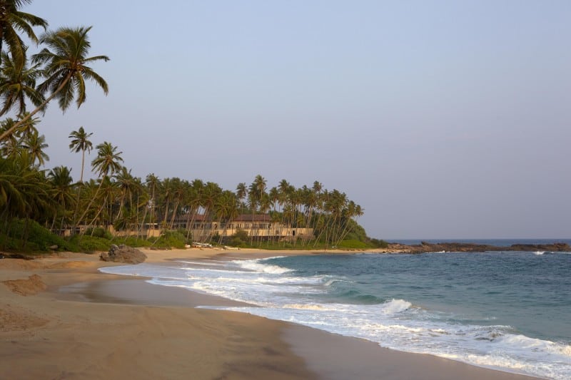 the beach of Amanwella on the south coast of Sri Lanka