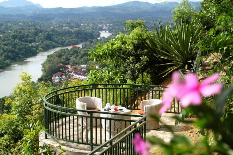 Tea on the veranda of Villa Rose close to Kandy
