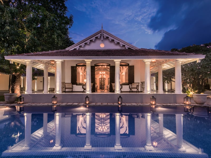 The swimming pool at Uga Residence in Colombo