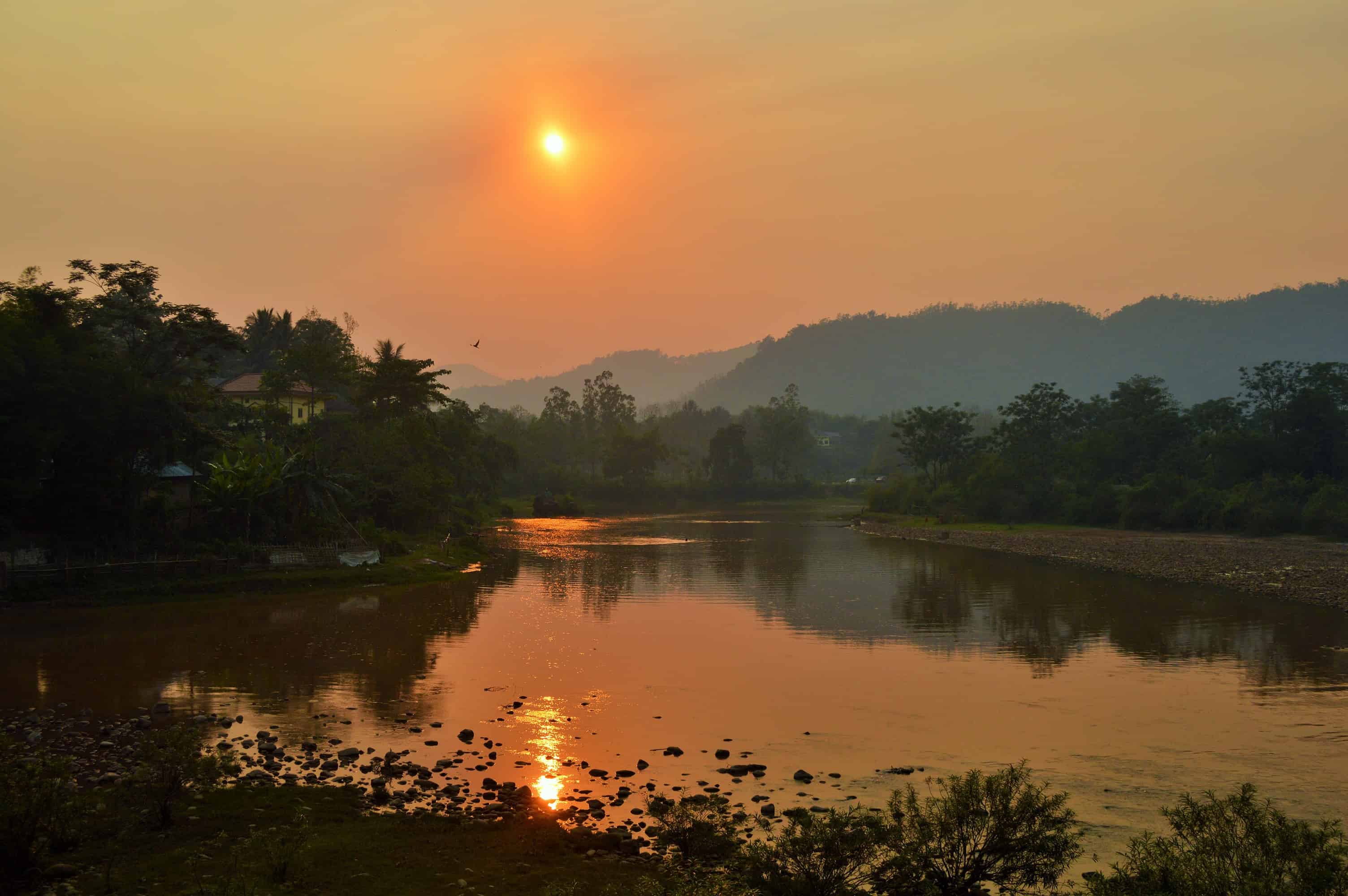 Sunset at Muang La in northern Laos