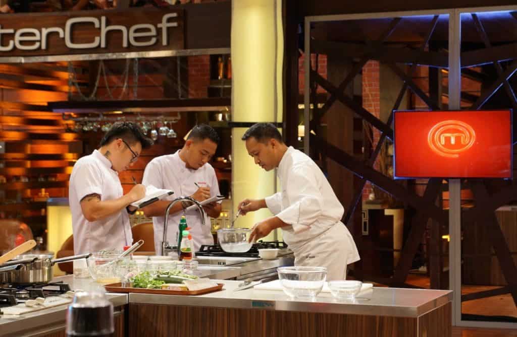 Chef Degan (right) working on Masterchef Indonesia