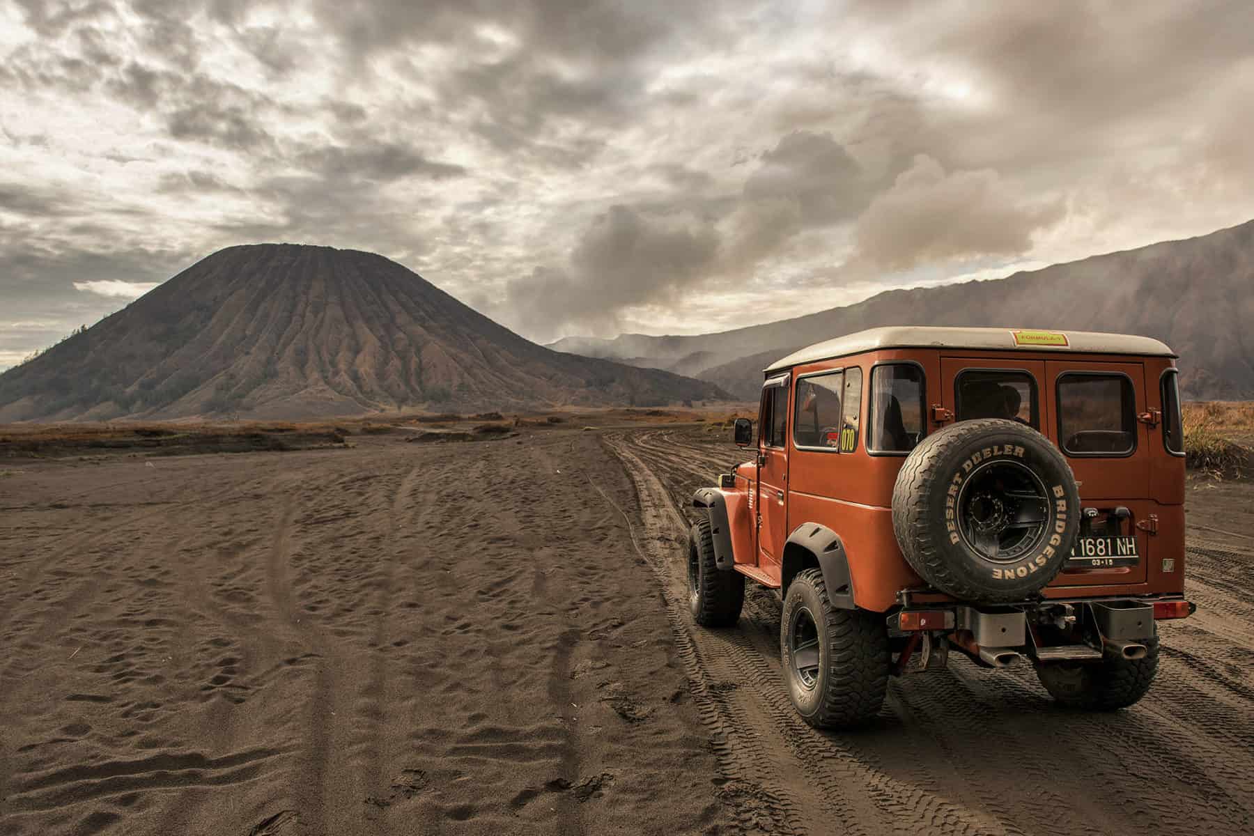 riding towards Mount Bromo Indonesia