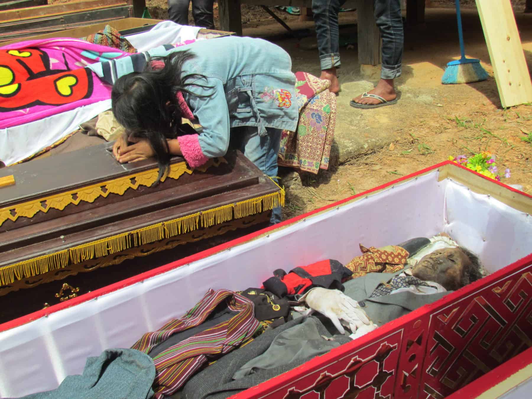 Coffins containing preserved dead in Tana Toraja