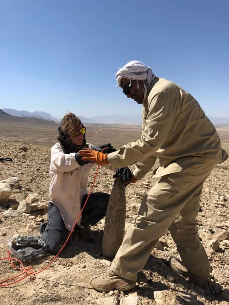 Afghan - Preparing items for demolition at the Central Demolition Site