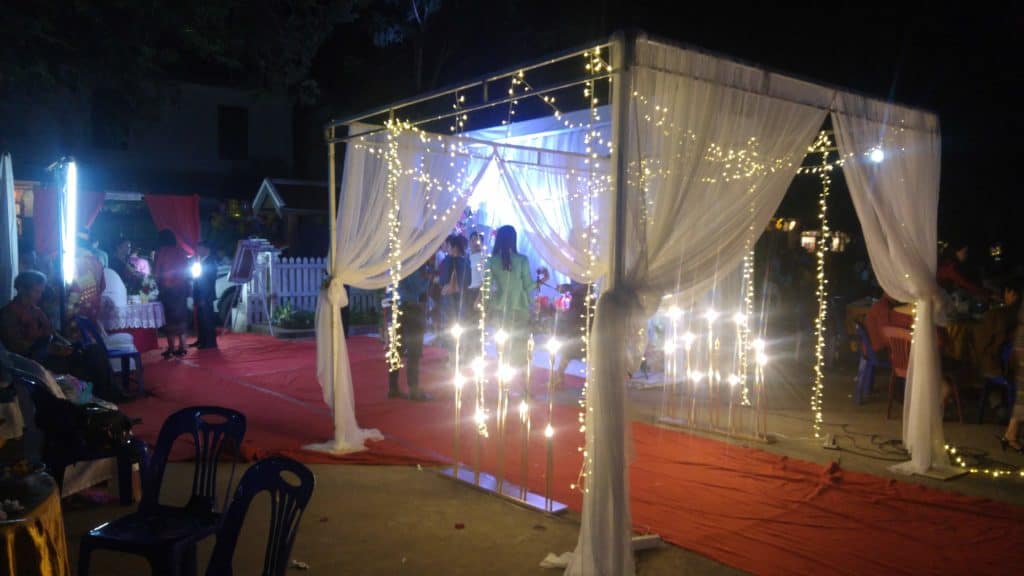 A scene at a traditional lao wedding in Luang Prabang