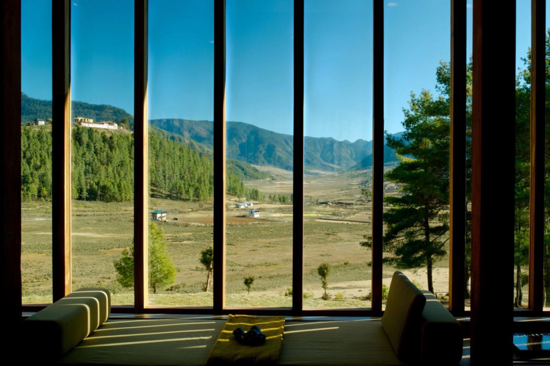 Aman Bhutan Gangtey view of the valley and forests