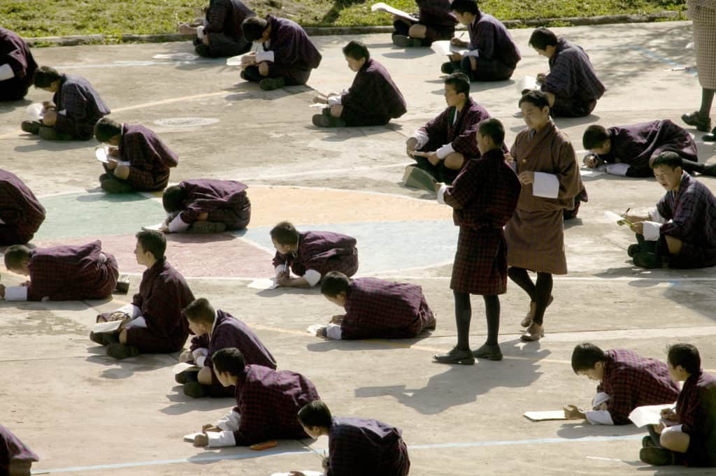 Bumthang Jakar School Kids in Bhutan