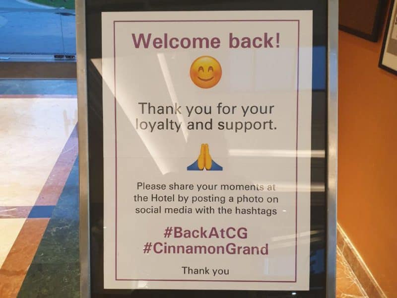 Cinnamon Grand Hotel in Sri Lanka welcomes back clients