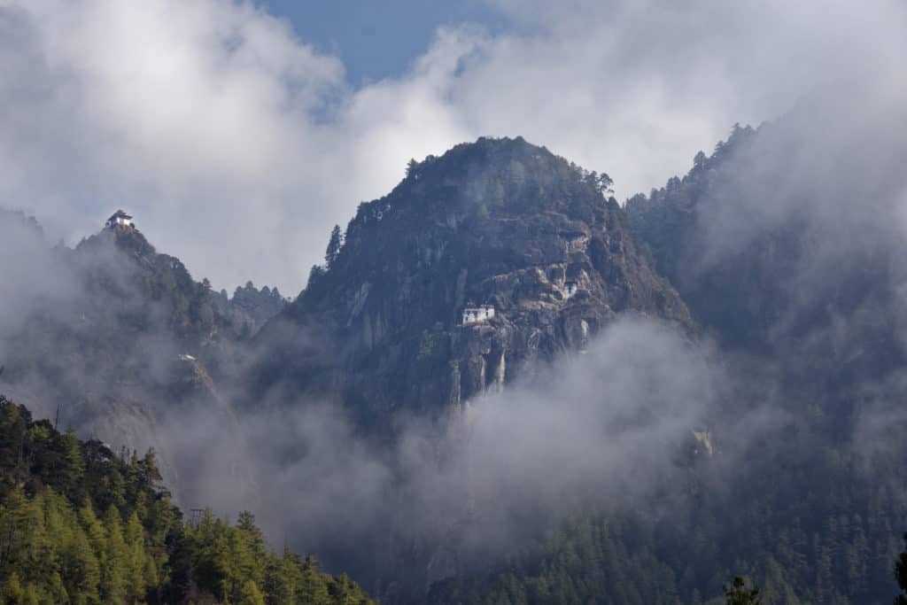 Hills and Tigers Nest Monastery in Bhutan