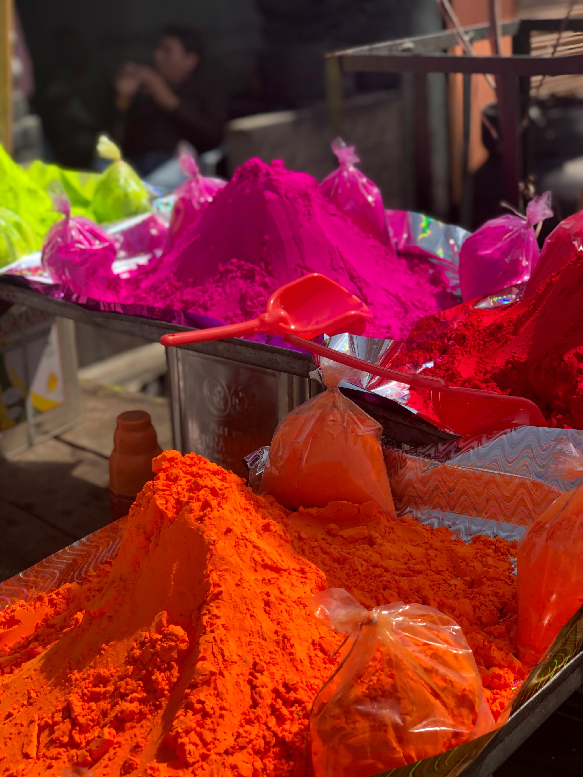 Powdered vegetable dye for Holi festival