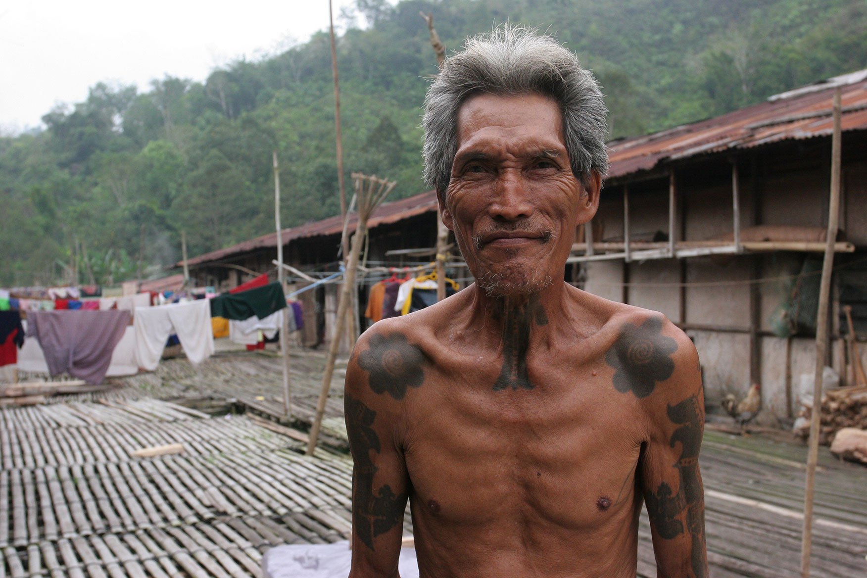 Local community near Kuching in Borneo