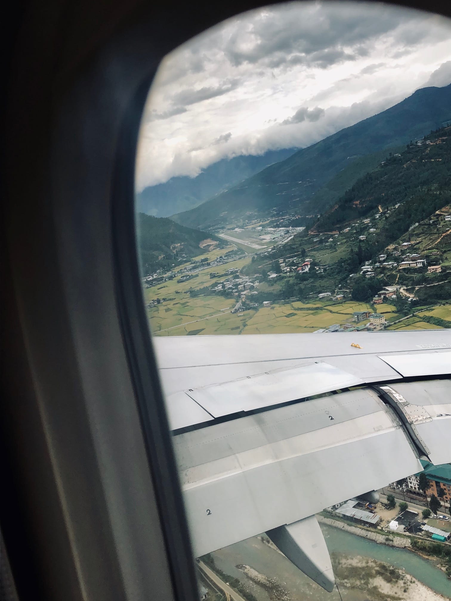 Flying into Paro