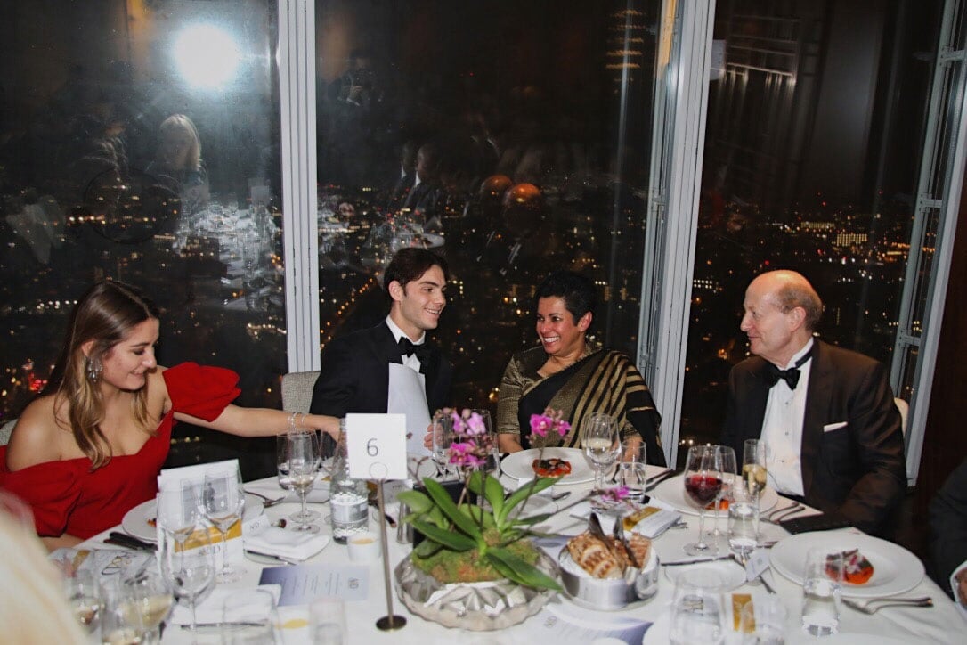 David Linsey and guests pictured with Her Excellency Manisha Gunasekara, the Sri Lankan High Commissioner to London.