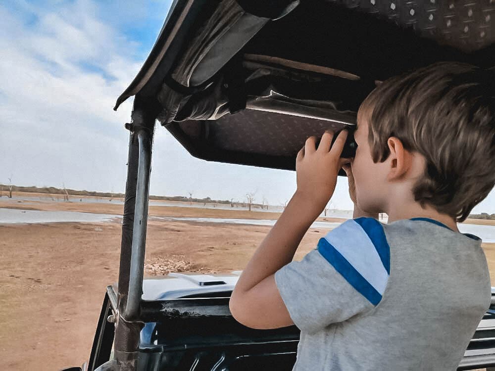 Children on safari in Sri Lanka