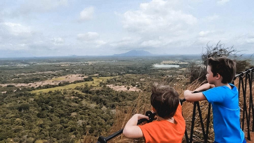 Views from Sigiriya rock on a family holiday to Sri Lanka with kids