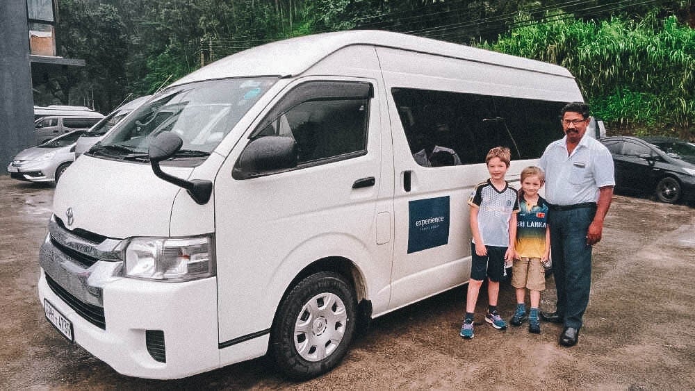 Sri Lankan guide with kids for a private transfer on family holiday, Sri Lanka