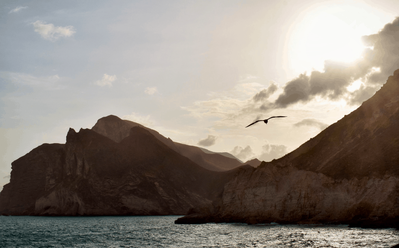 The beautiful, rugged landscape of the Musandam peninsula in north Oman