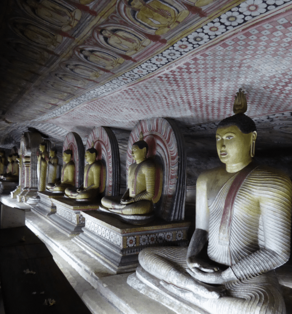 One of Dambulla’s Buddhist cave temples, Sri Lanka