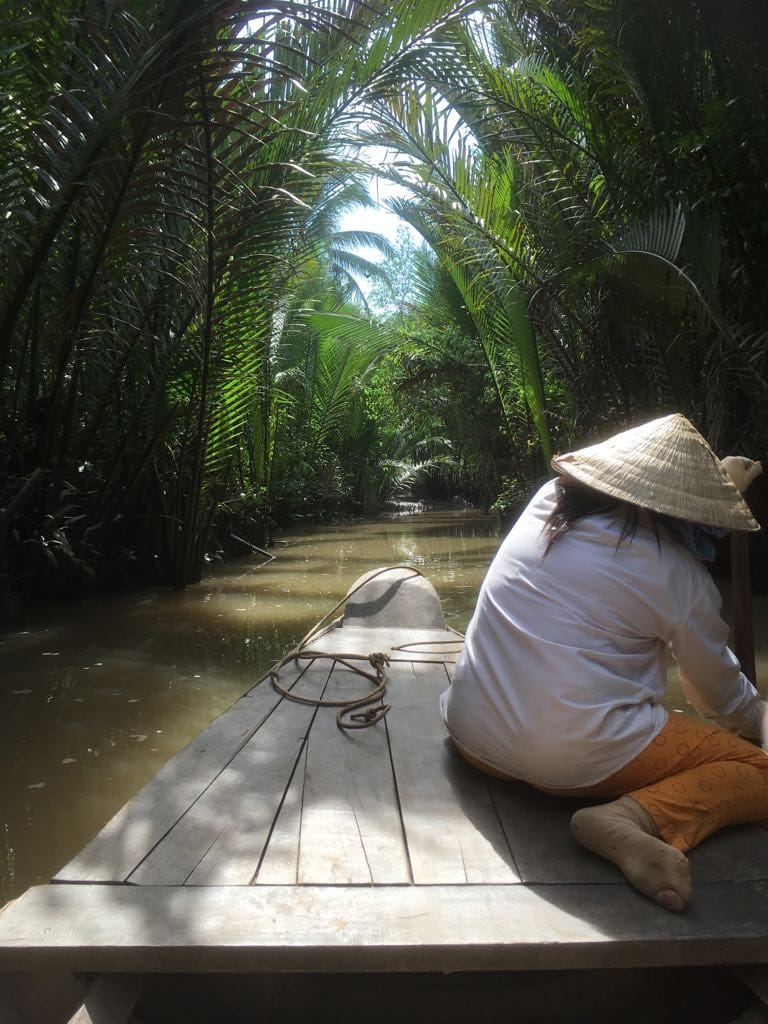 Narrow waterways of the Mekong Delta away from the crowds