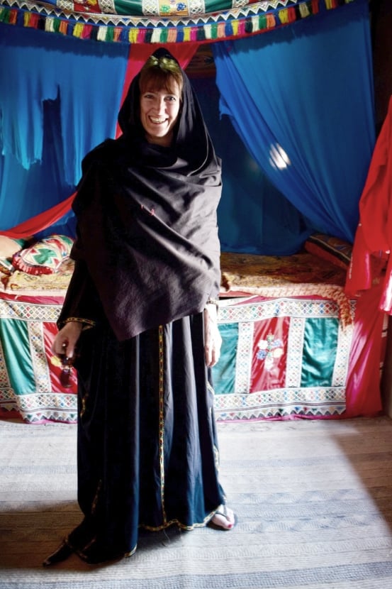 Curious Traveller wearing local dress in Oman