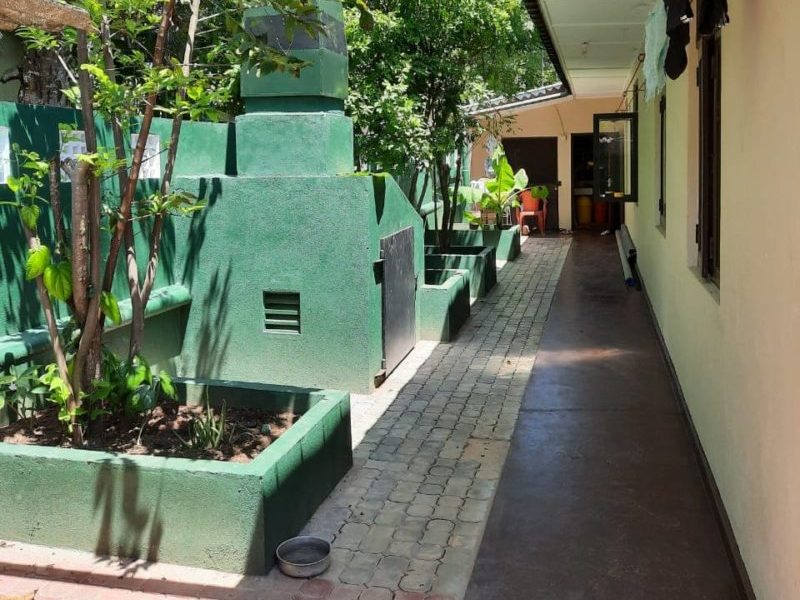 The garden of a chauffeur guide in Sri Lanka