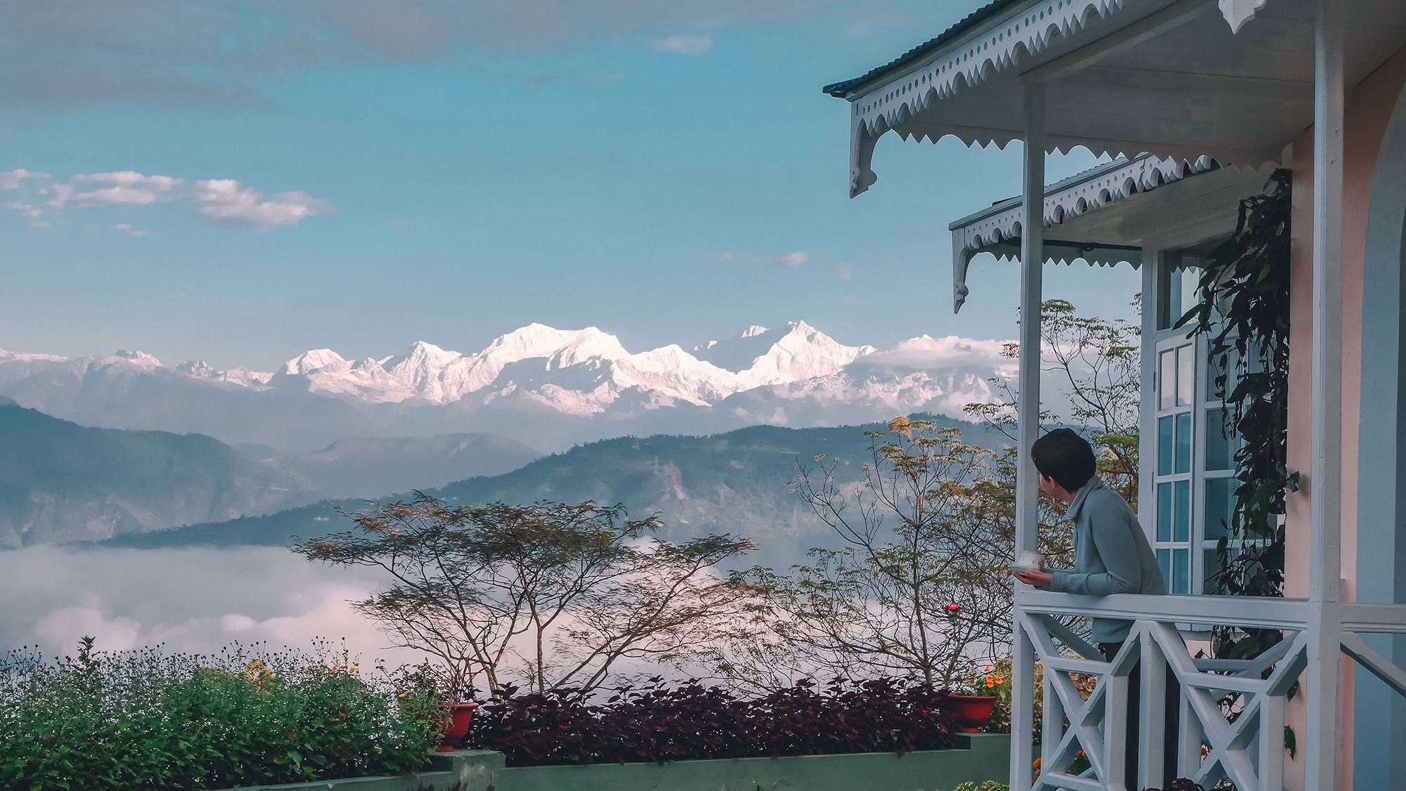 View of Kangchenjunga from Glenburn Tea Estate