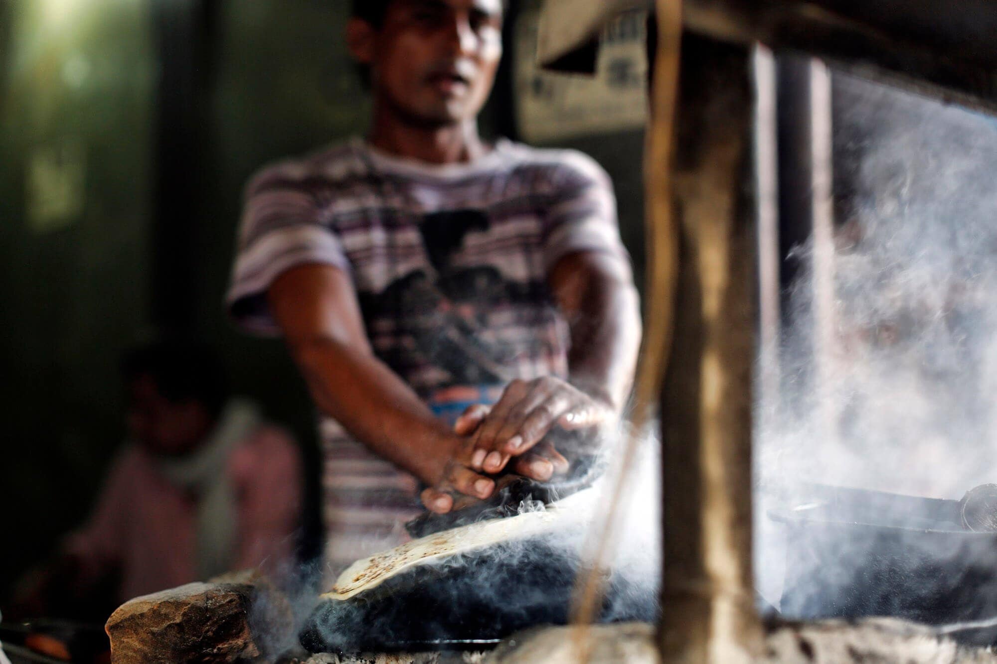 Street food being made fresh in india