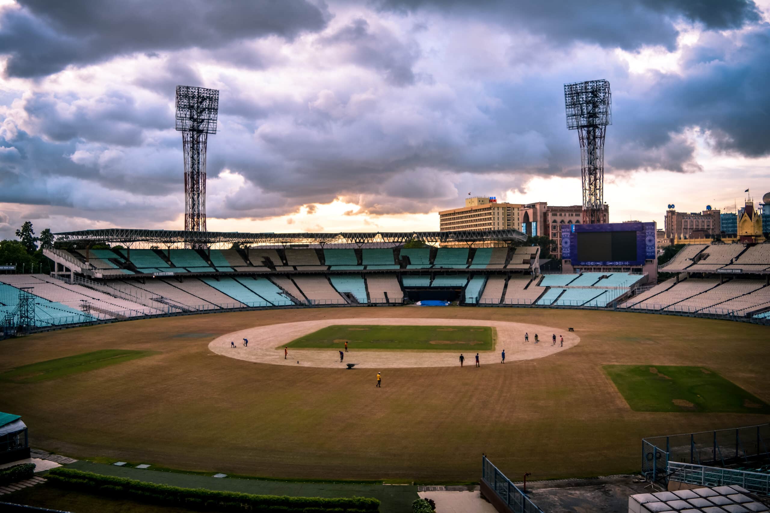 Eden Gardens cricket stadium in Kolkata, india