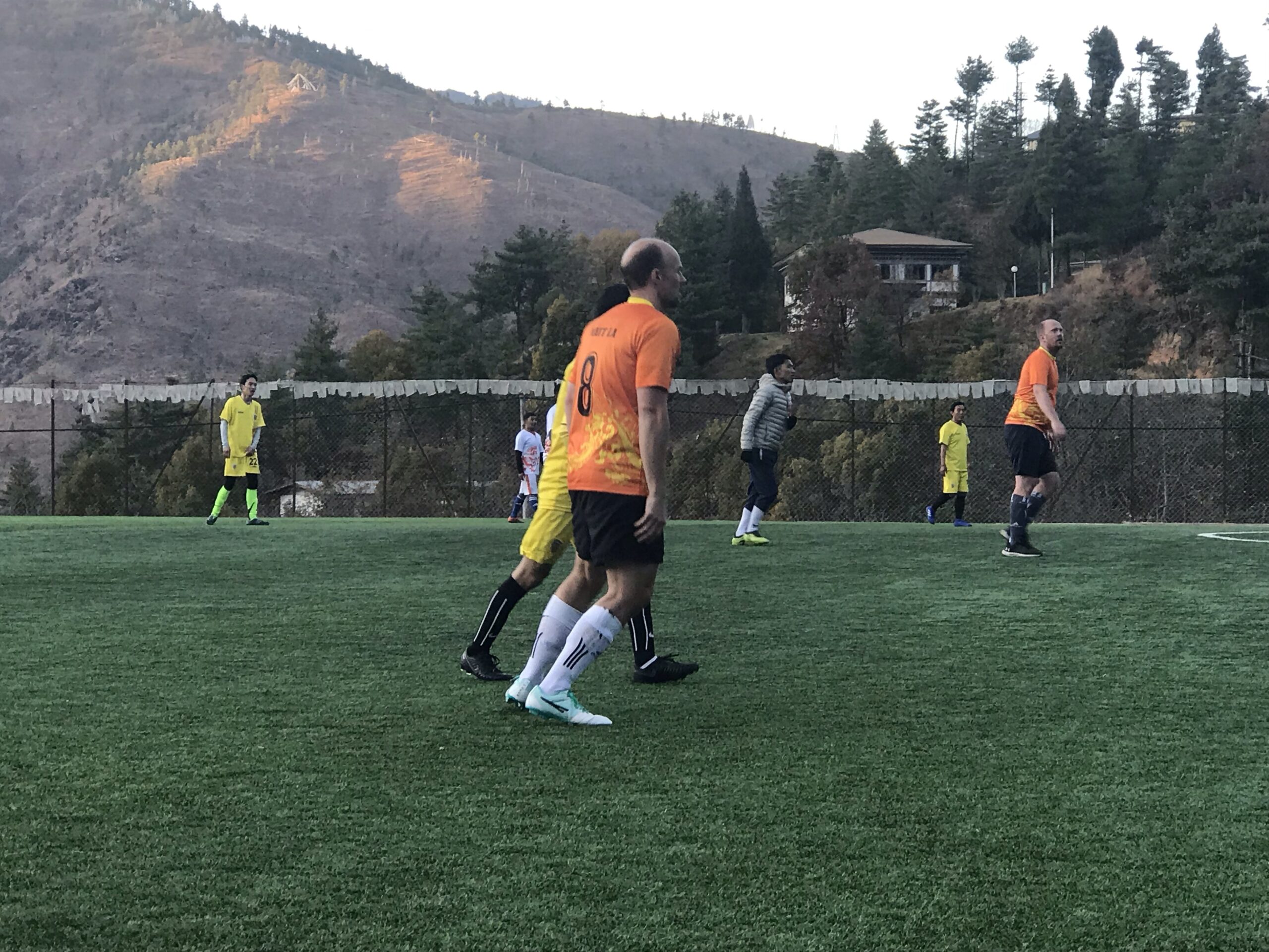 A football match in Bhutan