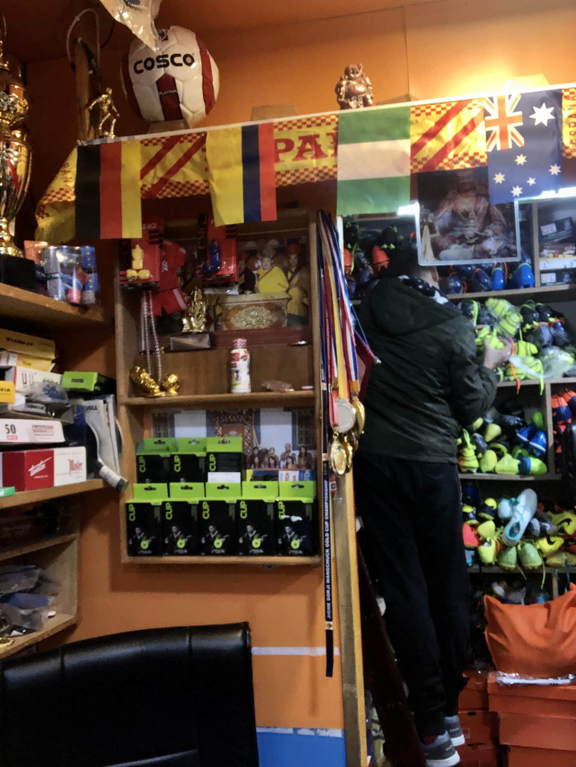 Buying football boots in Bhutan