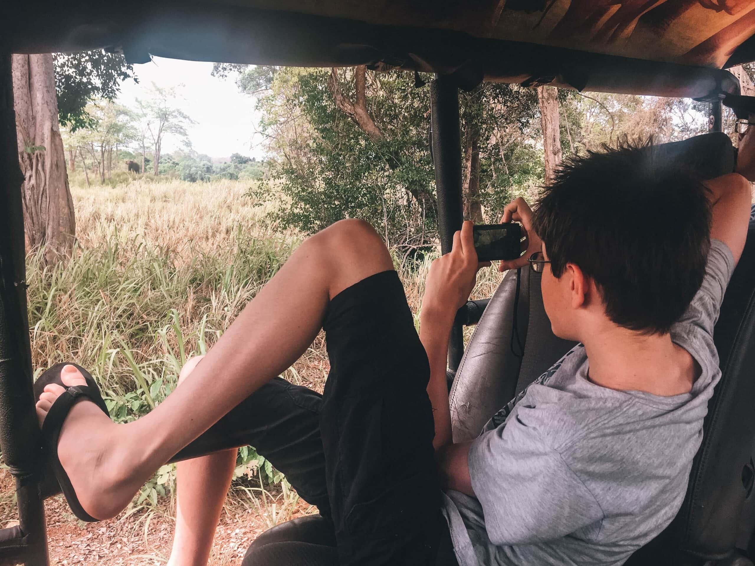 Felix on Safari in Sri Lanka with family