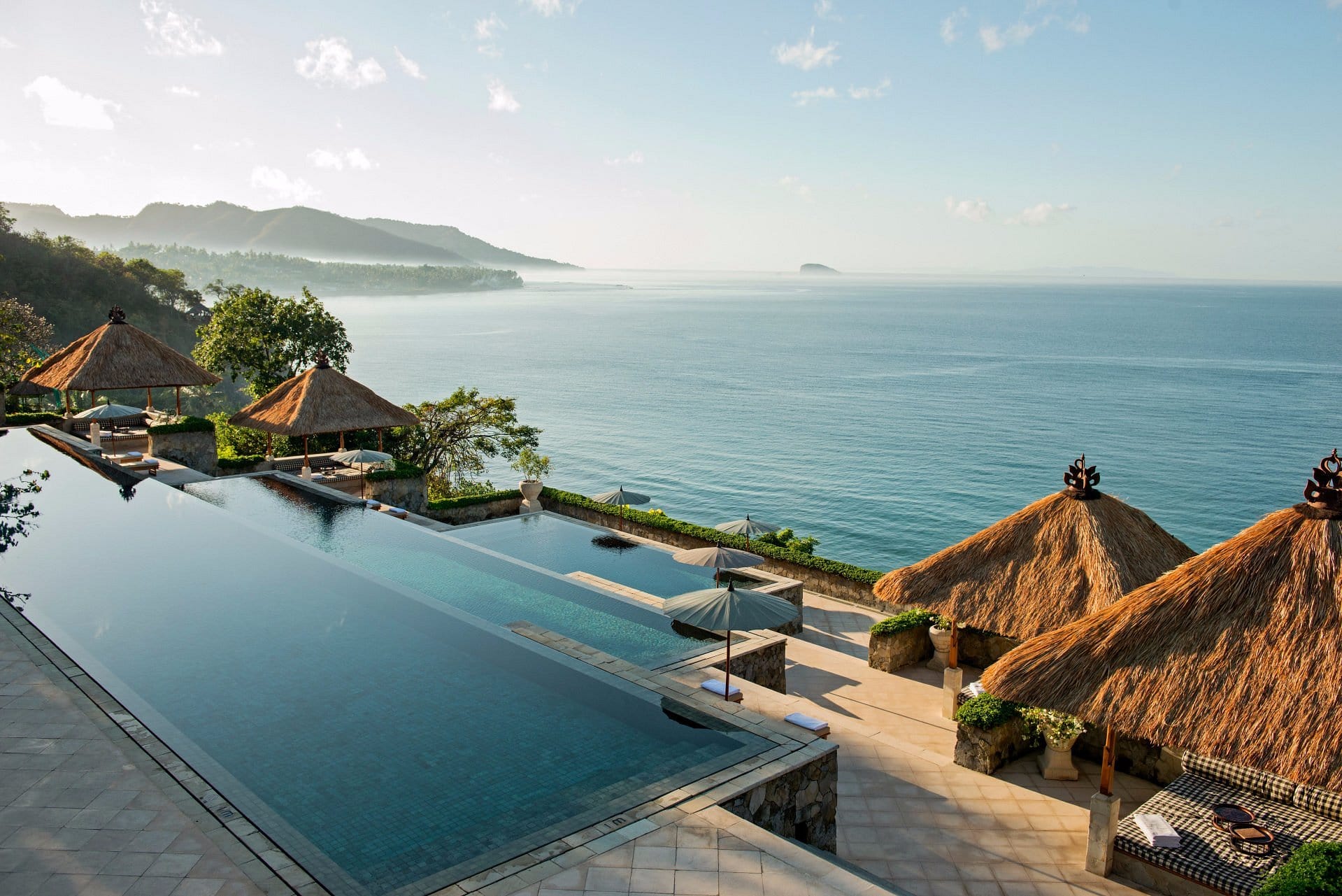 pool at the Amankila resort in Indonesia